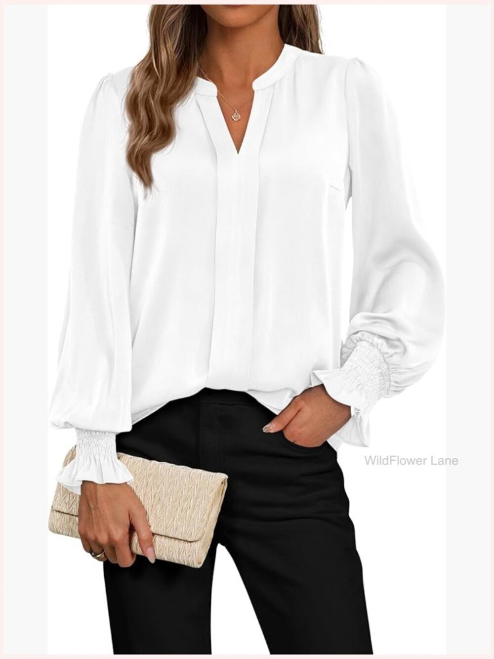 Womens Boho Floral Long Sleeve V Neck Loose Chiffon Blouse